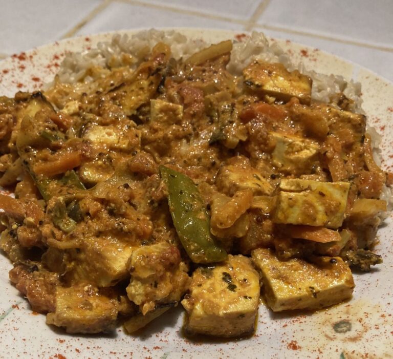 Tofu Tandorin Masala mit Gemüse